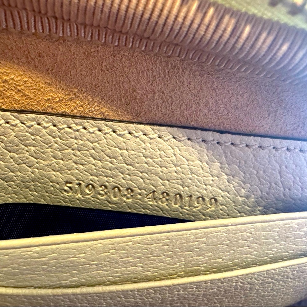 Gucci Crossbody Belt Bag Ophidia Calfskin Mystic White Pristine Luxury Rare COA - Picture 7 of 14